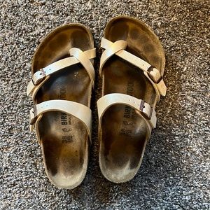 Womens Birkenstocks size 38 Pearl White